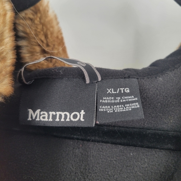 Marmot vest Size L  with fur lining dark red - Picture 4 of 5